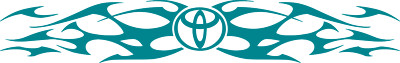 Tribal Toyota Logo design Vinyl Decal Sticker 43 different colors available