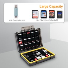 Memory Card Case Storage Holder for 16 USB Flash Drive Thumb 30 SD CF Type A