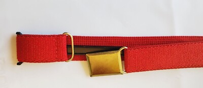 Unbranded Stretchable Belt in Gold Hardware. Unbranded Womans Elastic Square Dance Waist Belt Navy Gold  main image 3