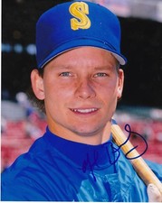 MIKE BRUMLEY  SEATTLE MARINERS   ACTION SIGNED 8x10