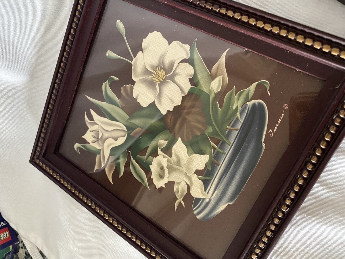 Vintage Mid Century Turner Style Floral Flower Prints Framed