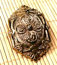 Fashion Scarf Clip Metal Gold Tone Metal Vintage Look Lot 47E