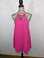 Lulus Barbie Core High Neck Mini Shift Dress Pink Size S