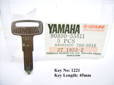 Yamaha RD FJ TX TZ WR XJ XS XV XT Genuine Blank Key NOS Seat Lock