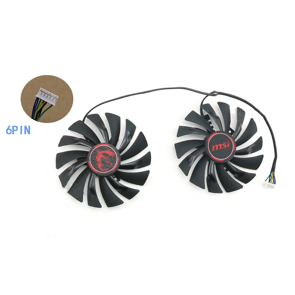Graphics Card Cooling Fan Cooler Fan for MSI GTX950 960 970 980 980ti GAMING - Image 4 of 4
