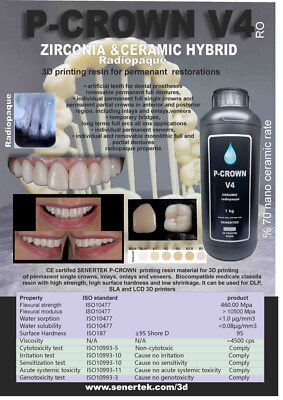 DLP SLA LCD 3d printer permenant crown - teeth resin ..
