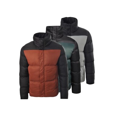 Soul Star Herren Urban Steppjacke Wintermantel Mid-Length Wrap Kragen