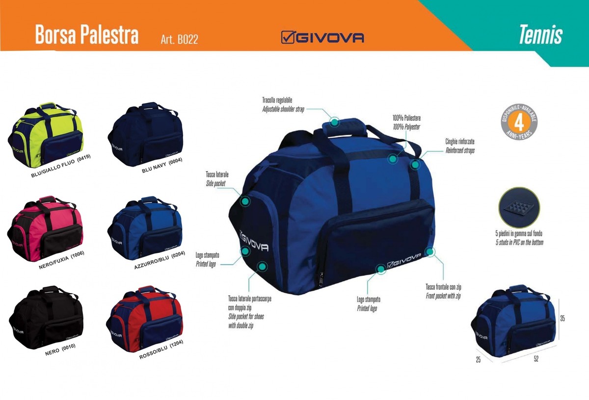 Gym Bag Givova Kicks Volleyball Basketball Fitness Athletics Swimming  10