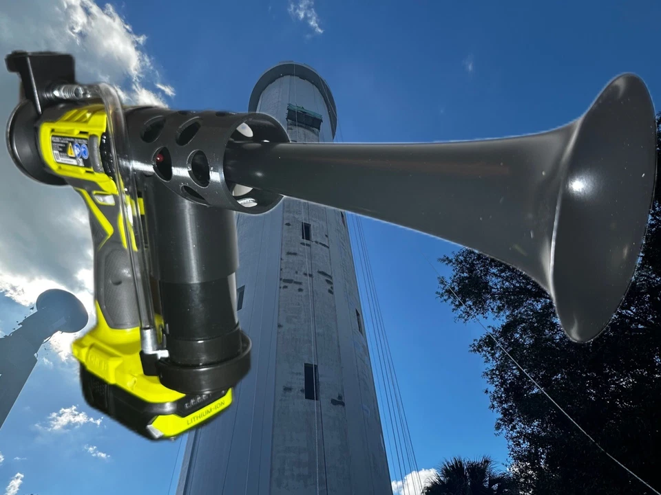 Pistola de buzina de ar Ryobi. NOVA VERSÃO PRETA! +bateria + carregador! - Imagem 2 de 4