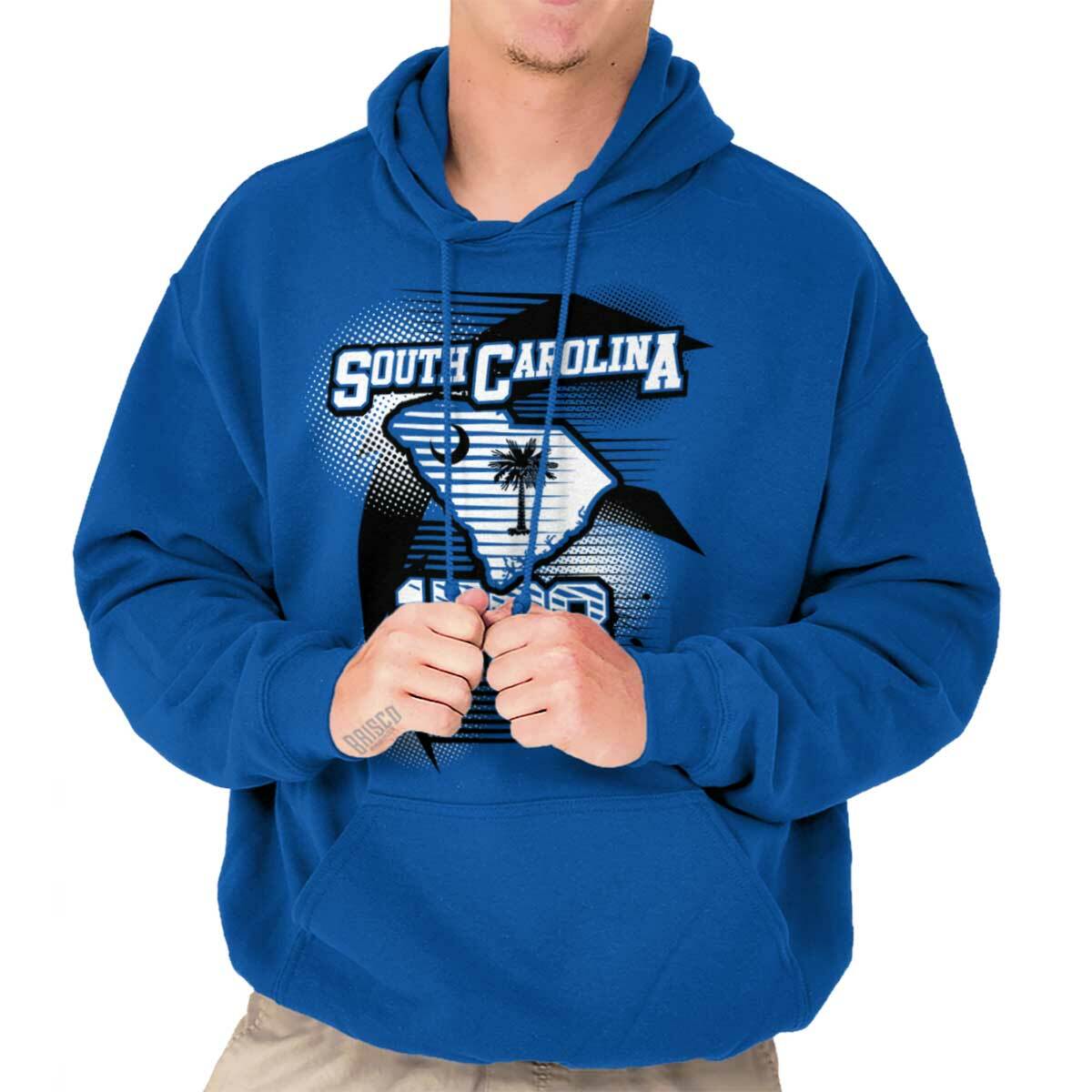 Retro South Carolina State Map Outline 1788 Hoodie Hooded