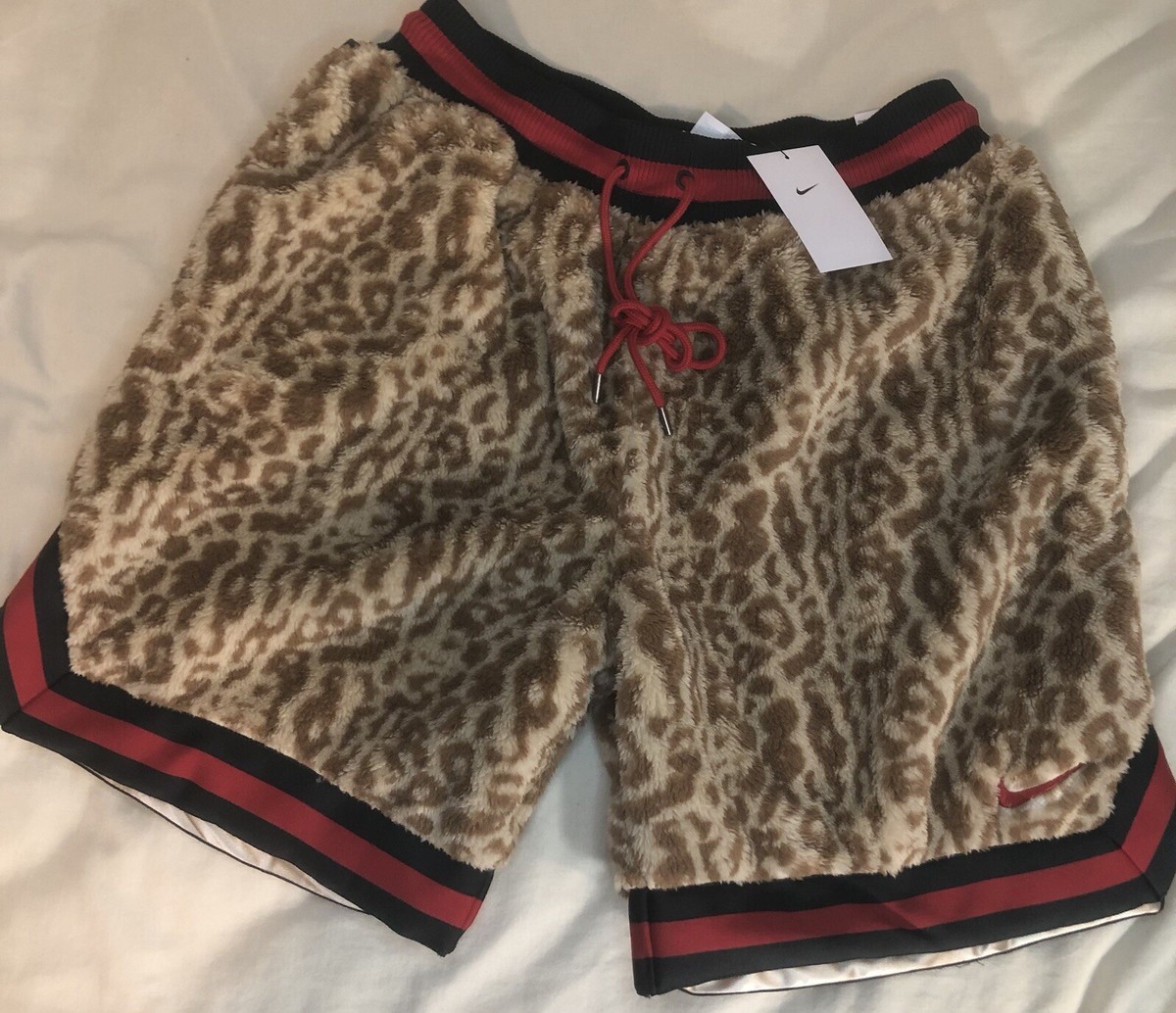 Nike Leopard Print Faux Fur Premium Basketball Shorts DQ6176-206