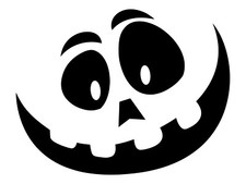 Carved Pumpkin Face Sticker Funny Car Window Halloween Scary Spooky Vinyl Decal