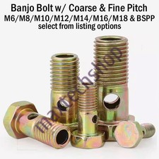 Banjo Bolt M6/M8/M10/M12/M14/M16/M18 Metric T...