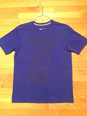 Nike T-Shirt, Sz Medium Regular Fit, ''Making This Shot Look Easy'', EUC - C4DP02