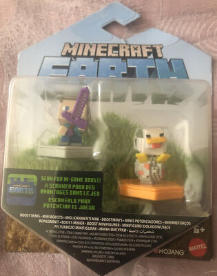 Minecraft Earth Boost Minis Figures - Attacking Steve & Spawning Chicken Pack, Unlocks In-Game Boosts For Minecraft Earth App - View #10