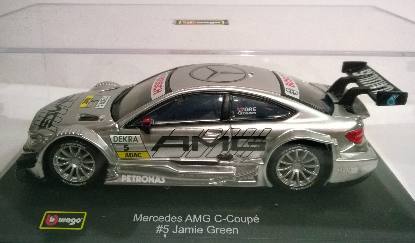 BURAGO RACE 1:32 AUTO DIE MERCEDES AMG C-COUPE' #5 J.GREEN ART 18-41151 18-60002