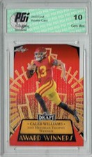 Caleb Williams 2023 Leaf Football #14 Red SP Award Winners Rookie Card PGI 10