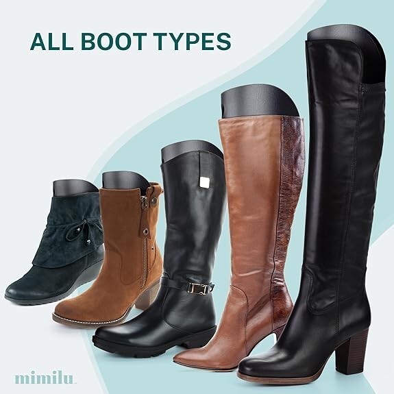 MIMILU 10 Pieces (5 Pairs) Boot Shaper Form Inserts for Women And Men (12-inch)