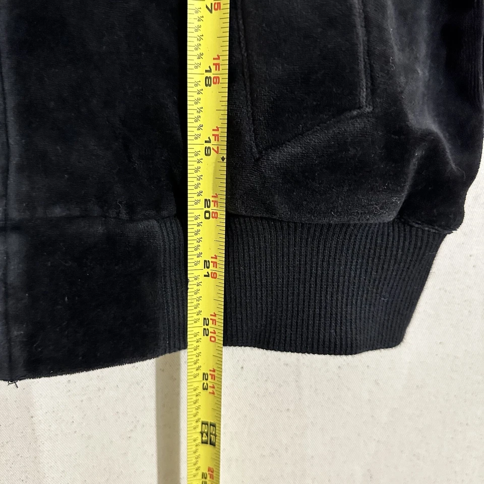 MICHAEL Michael Kors Mujer Sudadera Cremallera Completa Mangas Largas Negra Talla XS Terciopelo Foto 4 de 4