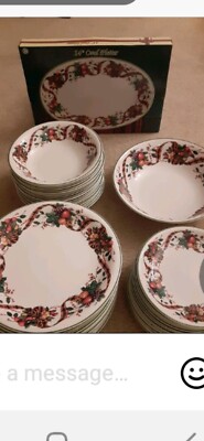 William James Christmas Dishes Lot  And 12 Vintage Drink Glasses