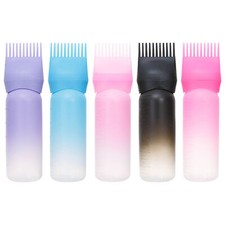 Hair Dye Applicator 6 Ounce Reusable Oil Applicator Shampoo Bottle Scalp Comb