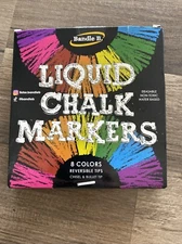 Bundle B Liquid Chalk Markers Non-Toxic Erasable Reversible Chisel/bullet 8pcs/3