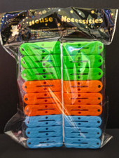 18 PCS Plastics Clothes pegs Laundry Clips Pins Hangs Clothing Multicolour