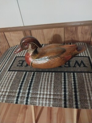 Vintage R.d Lewis Wood Duck Craving 7-6-1979 Super Nice Pre owned 13x8x6 G.eyes