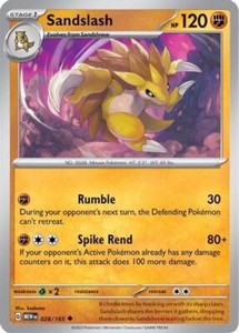 Sandslash 028/165 Uncommon Pokemon 151 English NM