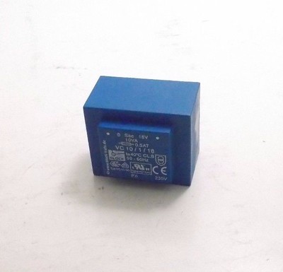 Block VC 10/1/18 PCB Mount Transformer 10VA - Primary 230VAC / Secondary 18VAC