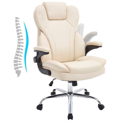 High Back Computer Chair with High Grade Nylon Wheels and 360° Rotation