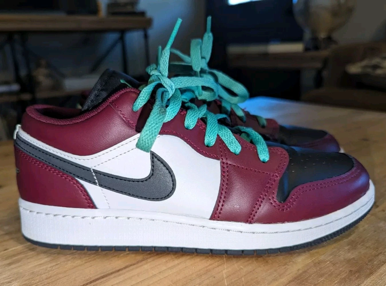 Nike Air Jordan 1 Low Se Dark Beetroot nere Roma verdi DM0589 635 taglia 5 5 anni ragazzo