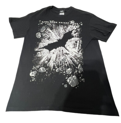 Vintage the dark Knight rises T-shirt Batman joker movie promo SIZE