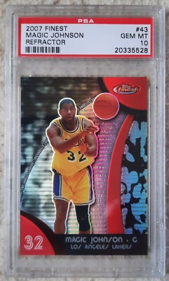 NBAカード】Magic Johnson◆Finest Refractor 2007 Finest Basketball Magic Johnson Refractor Lakers HOF