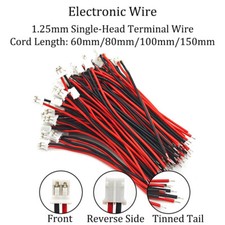2Pin Single-Head 60mm-150mm Mini Micro 1.25mm Socket Connector Plug With Wire