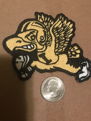 vintage embroidered iron on patch 3.5  x 3''  Nice Rare