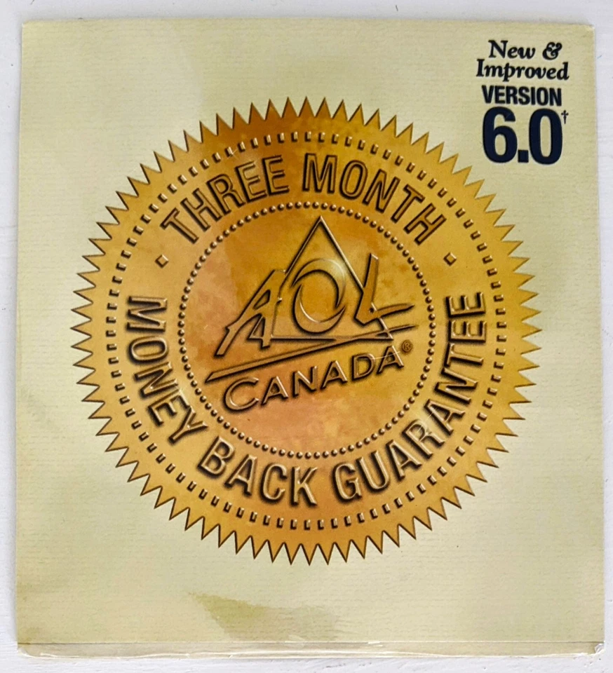 RARE "Gold Seal" America Online Collectible / Install Disc Vintage AOL CD v6.0! - Image 2 of 2