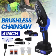 Cordless Electric Chainsaw Battery Saw Cutter for Cutting Tree Wood Branches DIY