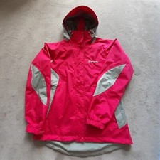Sprayway Women's Pink Grey Hiking Jacket Coat With Fold-away Hood Size 12