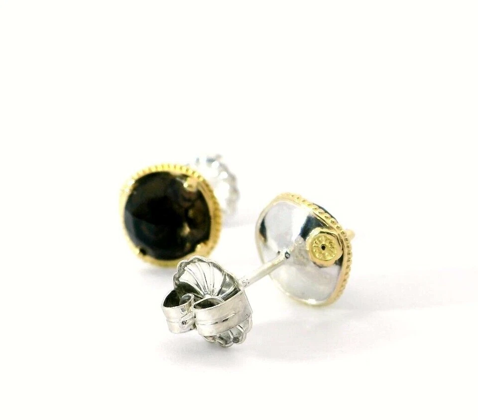 Tacori Smoky Quartz Stud Earrings - Image 4 of 4