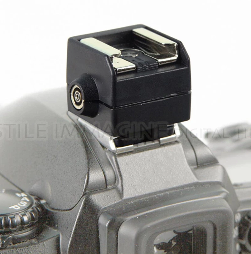 ADATTATORE CONTATTO CALDO HOT SHOE ADAPTER SEAGULL SC2 METZ CANON NIKON AS 15