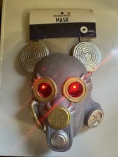 Mutated Mouse Halloween Costume Mask, Red Light Up Eyes Different Settings 