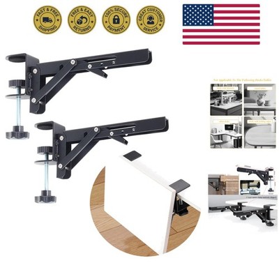 Under Desk Keyboard Tray Support Bracket Adjustable Desktop Extension Board S...