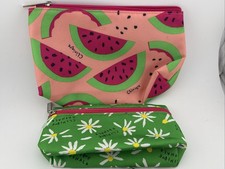 Lot of 2 Clinique Estee Lauder Lancome Cosmetic Makeup Bag