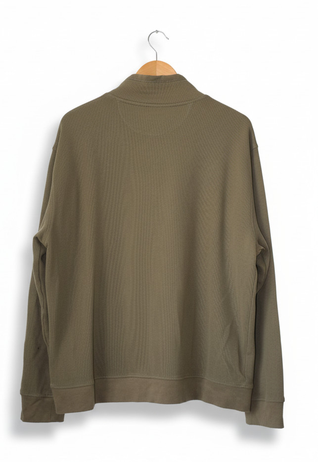 Watsons Men’s Quarter Zip Pullover Sweatshirt - Olive Green - Size XL (56) image 2