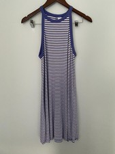 Old Navy High Neck Swing Dress Striped