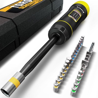Aiourx Long Shank Torque Screwdriver Set, 2-22 Inch Pounds lbs, 2 in-lb Incre...