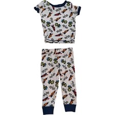 Only Boys Pajamas 2 Piece Set PJ Race Cars Sz 2T