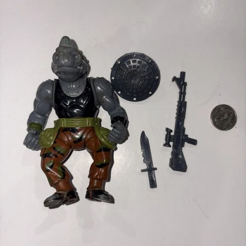 Vintage TMNT Rocksteady (Hard Head) 1988 Action Figure 100% Complete Bebop Punk