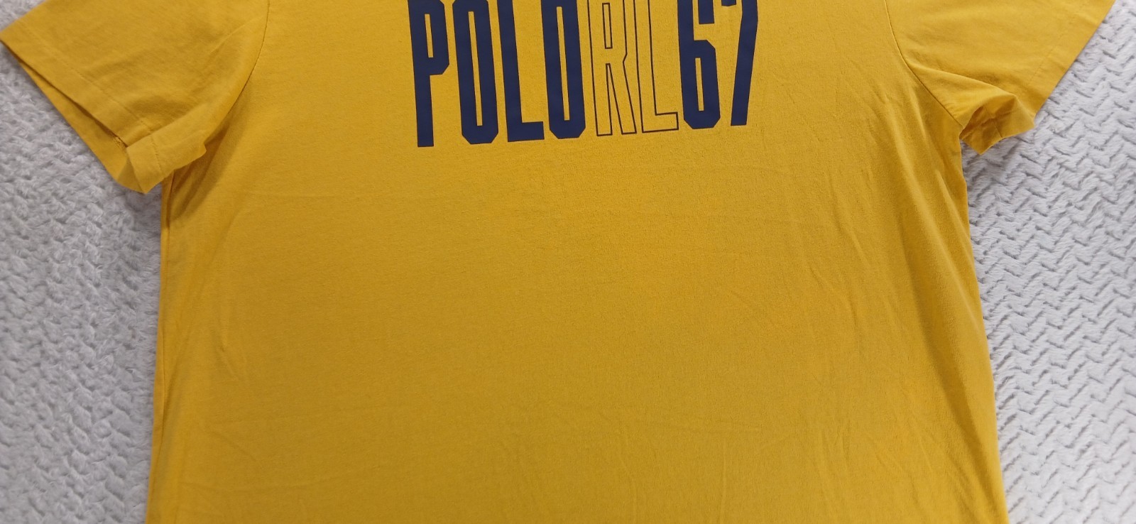 Polo Ralph Lauren Classic Fit Giallo Grande T Shirt Blu Navy Pony POLORL67...